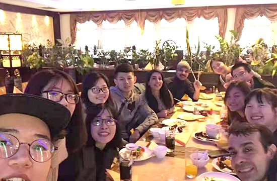 Happy dinner with Sophia and her team when visiting us