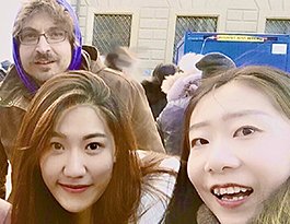 Doris and her customer Frank