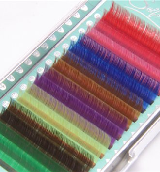 SELFE Black-Brown Lashes & Colored Eyelash Extension