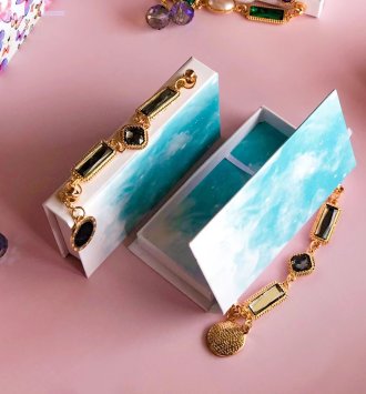 Paper box with chains