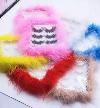 lash box with feather