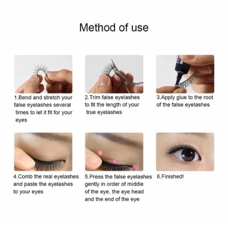 (about strip lashes) How to wear false eyelashes?